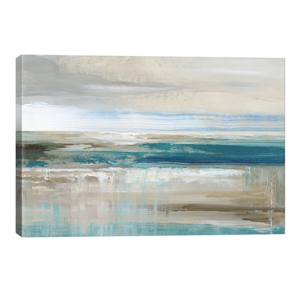 East Urban Home 'Abstract Sea' Painting Print on Wrapped Canvas